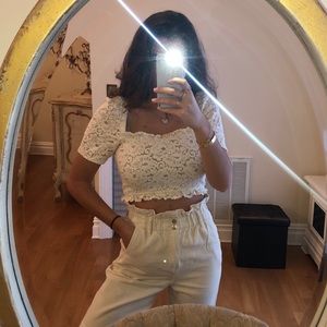 ZARA LACE CROP TOP